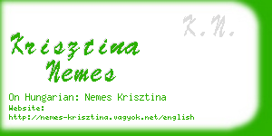 krisztina nemes business card